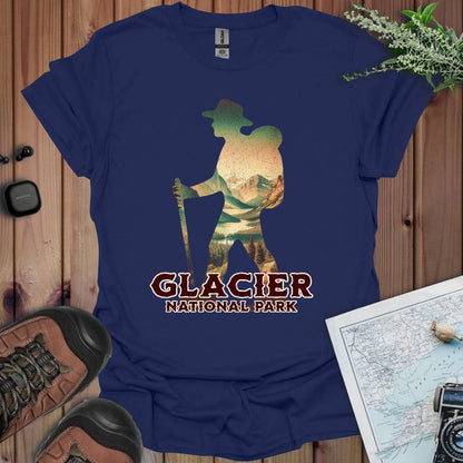 Glacier National Park Hiker Unisex Fit Soft T-Shirt Printify