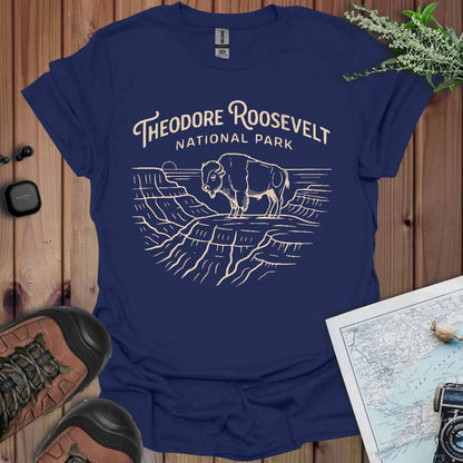 Theodore Roosevelt National Park Line Art Unisex Fit Soft T-Shirt