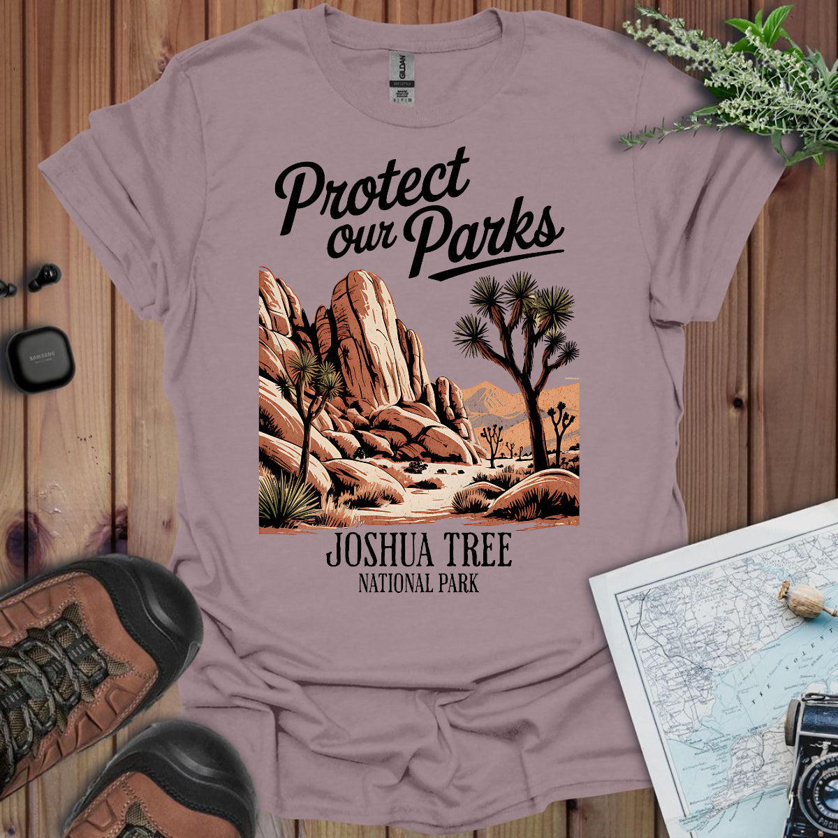 Protect Our Parks Joshua Tree National Park Unisex Fit Soft T-Shirt Printify