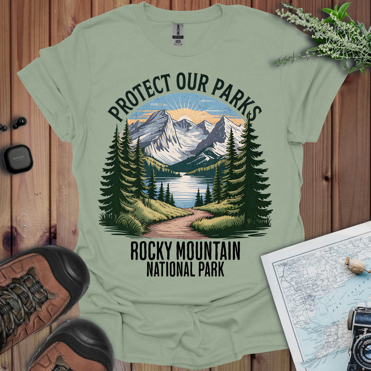 Protect Our Parks Rocky Mountain National Park Unisex Fit Soft T-Shirt Printify