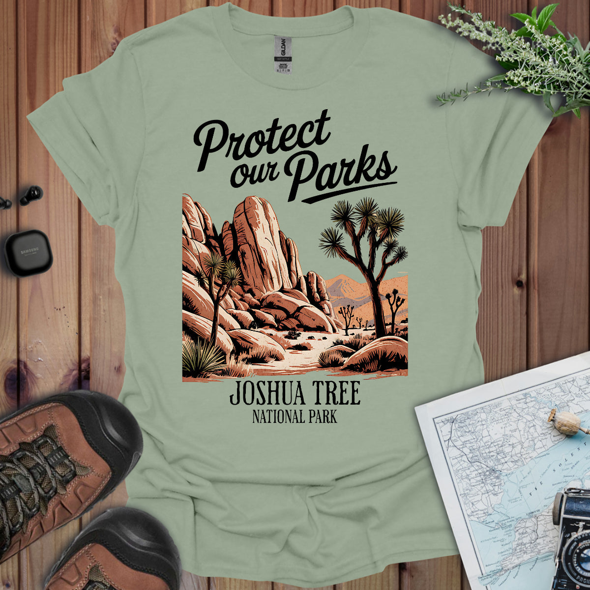 Protect Our Parks Joshua Tree National Park Unisex Fit Soft T-Shirt Printify