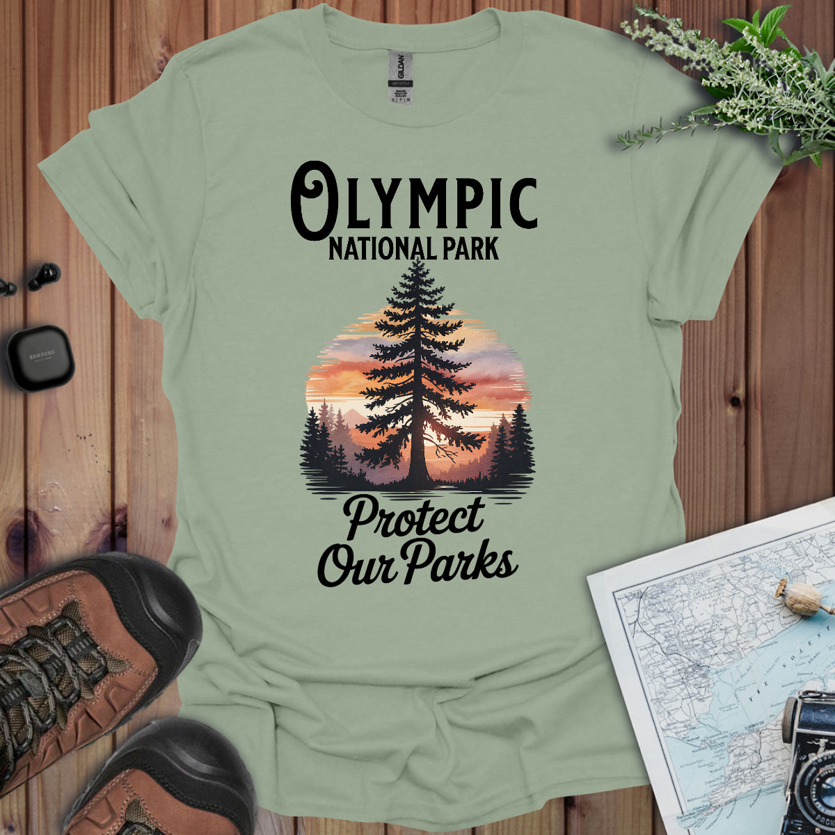 Protect Our Parks Olympic National Park Unisex Fit Soft T-Shirt Printify