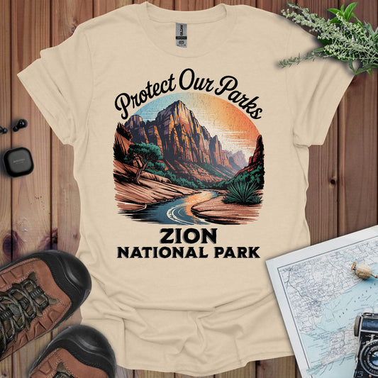 Protect Our Parks Zion National Park Unisex Fit Soft T-Shirt Printify