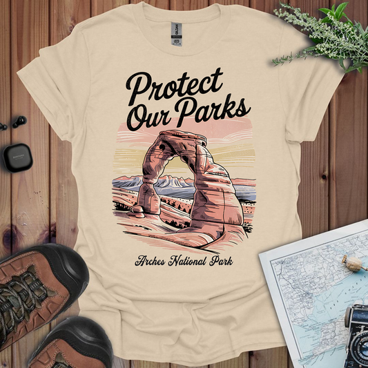 Protect Our Parks Arches Unisex Fit Soft T-Shirt Printify