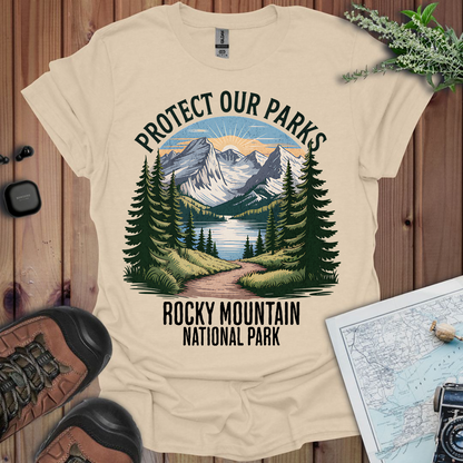 Protect Our Parks Rocky Mountain National Park Unisex Fit Soft T-Shirt Printify
