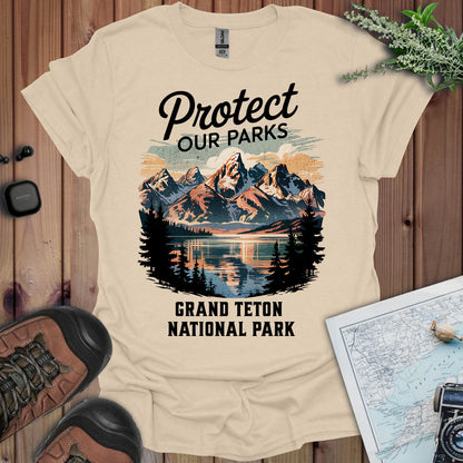 Protect Our Parks Grand Teton National Park Unisex Fit Soft T-Shirt Printify