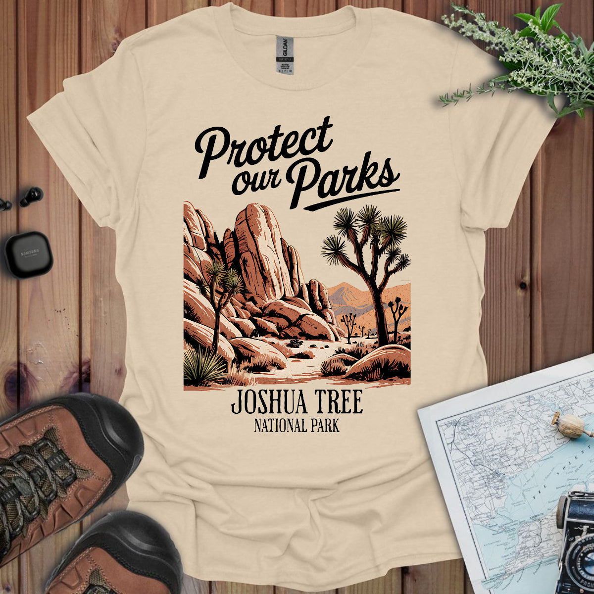 Protect Our Parks Joshua Tree National Park Unisex Fit Soft T-Shirt Printify