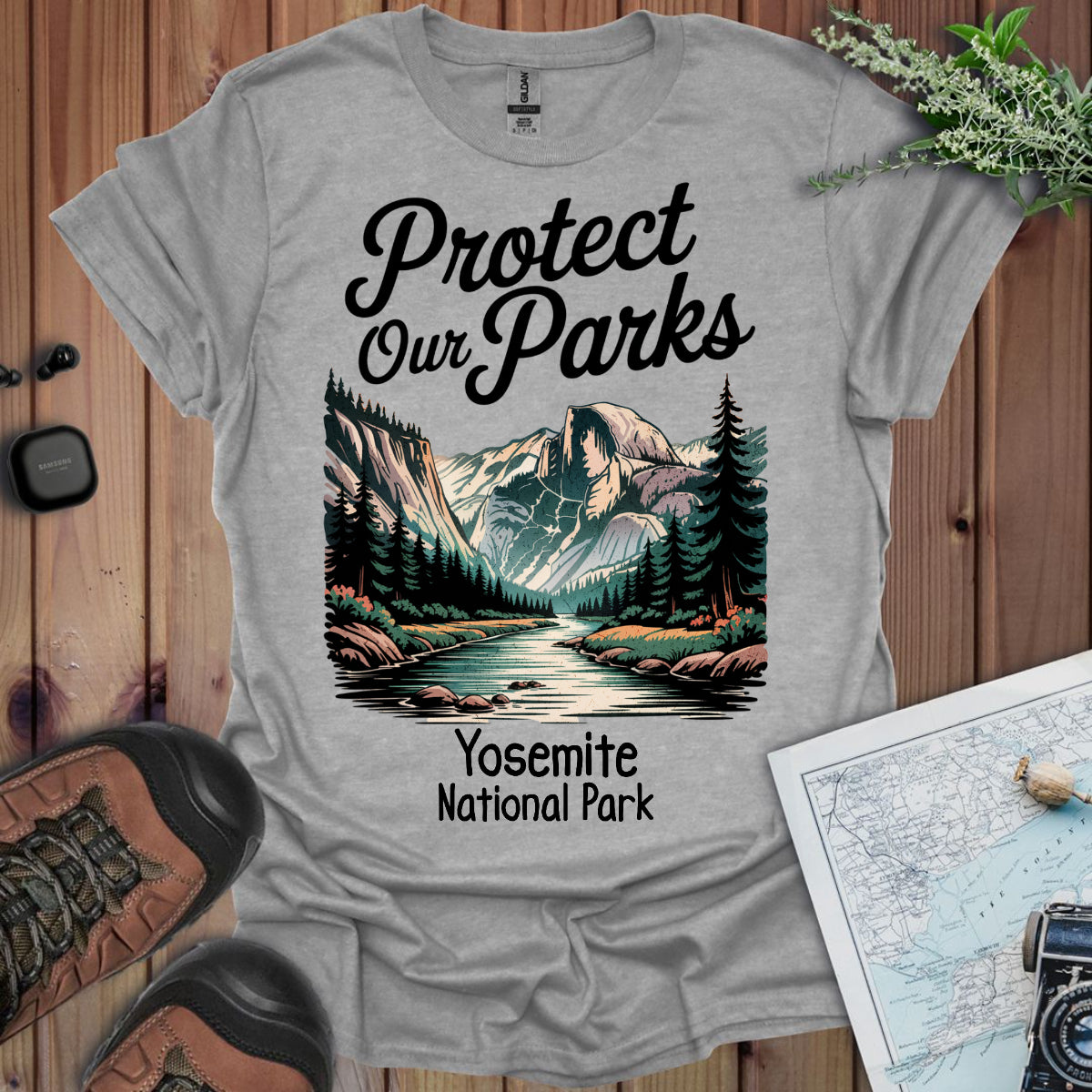 Protect Our Parks Yosemite Valley Half Dome Unisex Fit Soft T-Shirt Printify