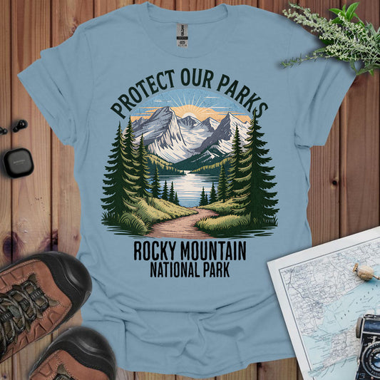 Protect Our Parks Rocky Mountain National Park Unisex Fit Soft T-Shirt Printify