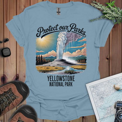 Protect Our Parks Yellowstone National Park Unisex Fit Soft T-Shirt Printify