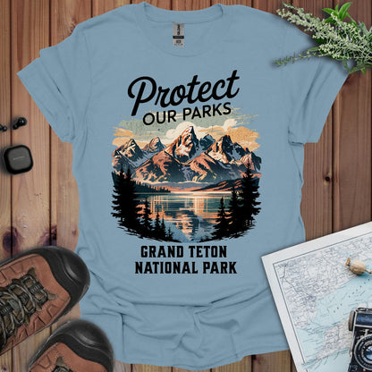 Protect Our Parks Grand Teton National Park Unisex Fit Soft T-Shirt Printify