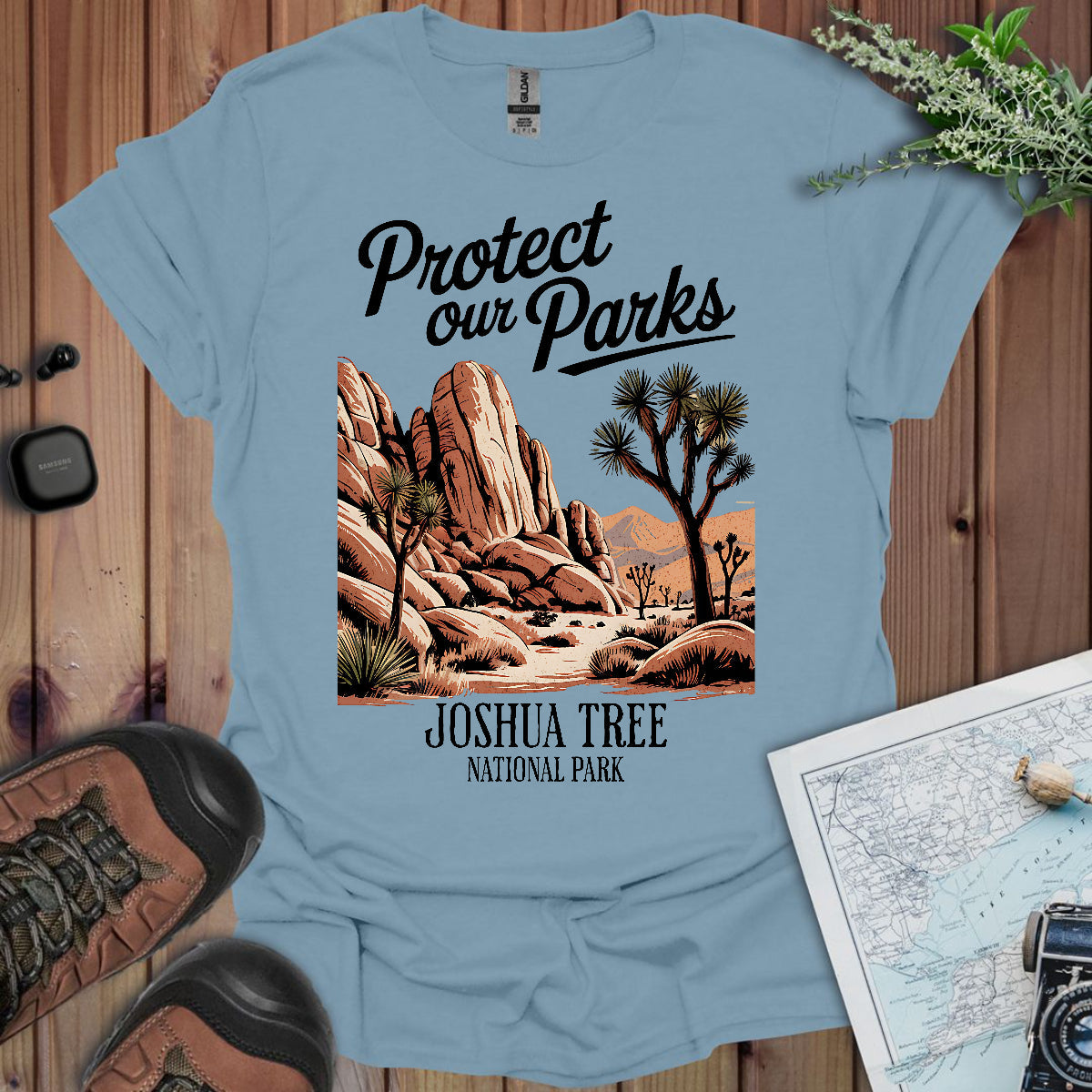 Protect Our Parks Joshua Tree National Park Unisex Fit Soft T-Shirt Printify