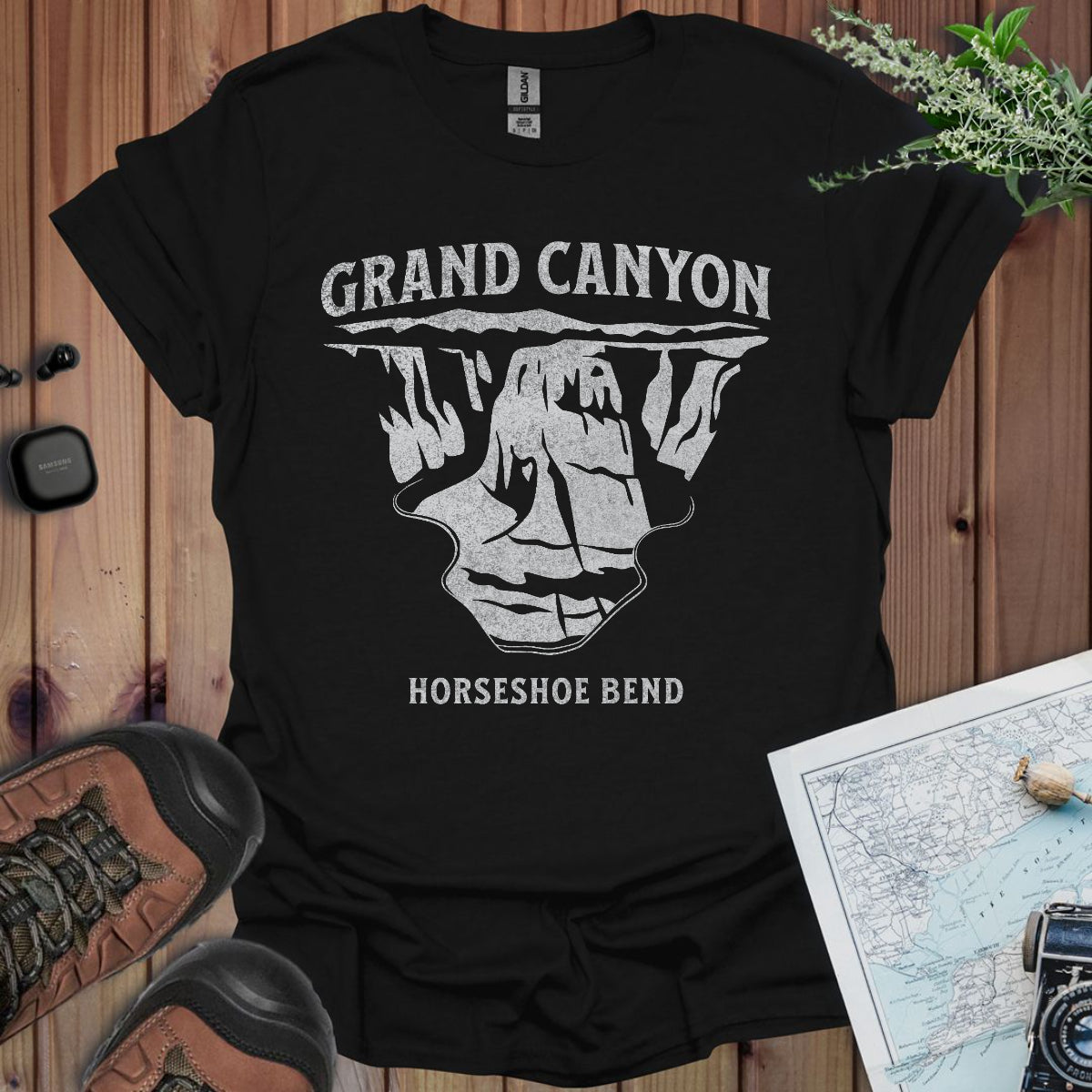 Grand Canyon Unisex Fit Soft T-Shirt Textured Horseshoe Bend Glen Canyon Printify