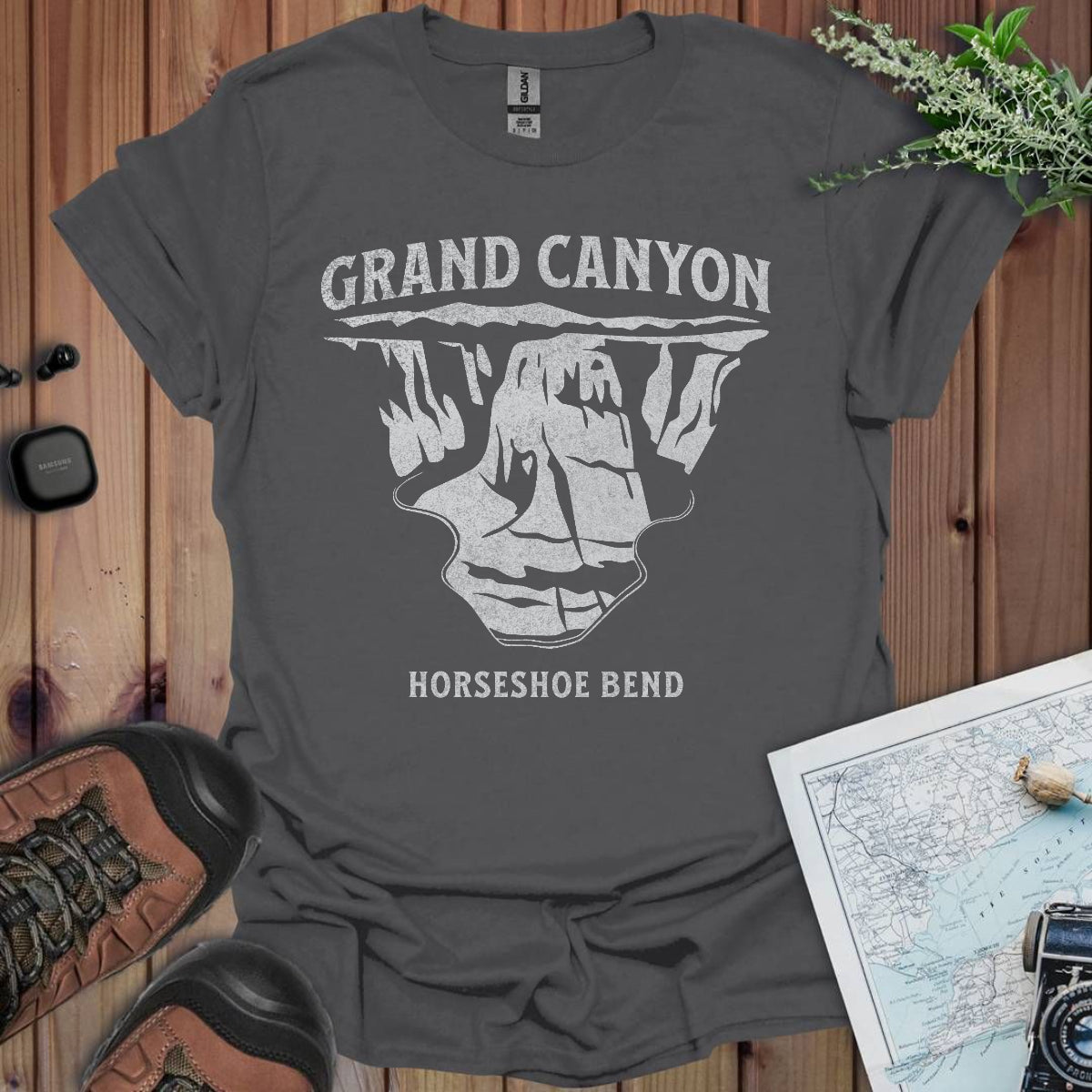 Grand Canyon Unisex Fit Soft T-Shirt Textured Horseshoe Bend Glen Canyon Printify