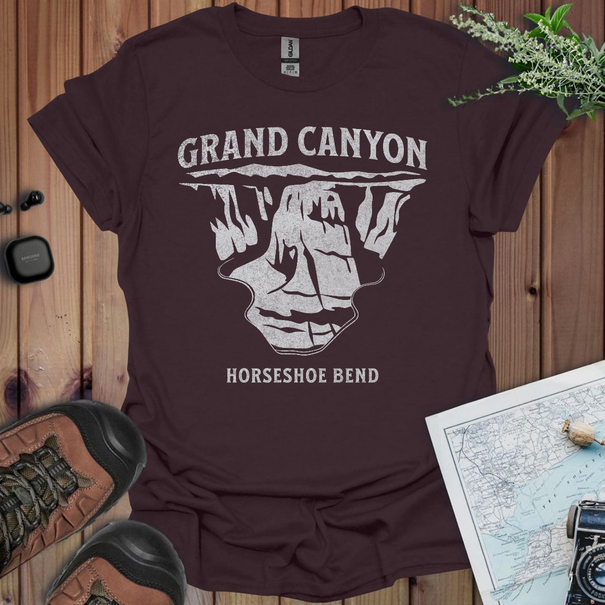 Grand Canyon Unisex Fit Soft T-Shirt Textured Horseshoe Bend Glen Canyon Printify