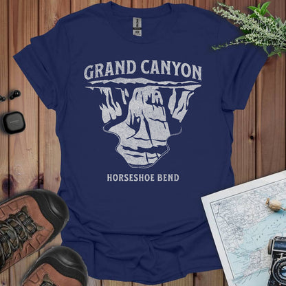 Grand Canyon Unisex Fit Soft T-Shirt Textured Horseshoe Bend Glen Canyon Printify