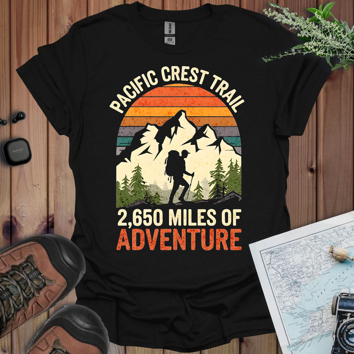 Pacific Crest Trail Unisex Fit Soft T-Shirt 2,650 Miles Of Adventure Printify