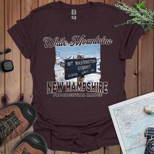 Mount Washington Sign Unisex Fit Soft T-Shirt New Hampshire Presidential Range Printify