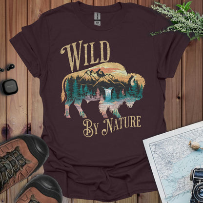 Wild By Nature Unisex Fit Soft T- Shirt Scenic Buffalo Tee Printify