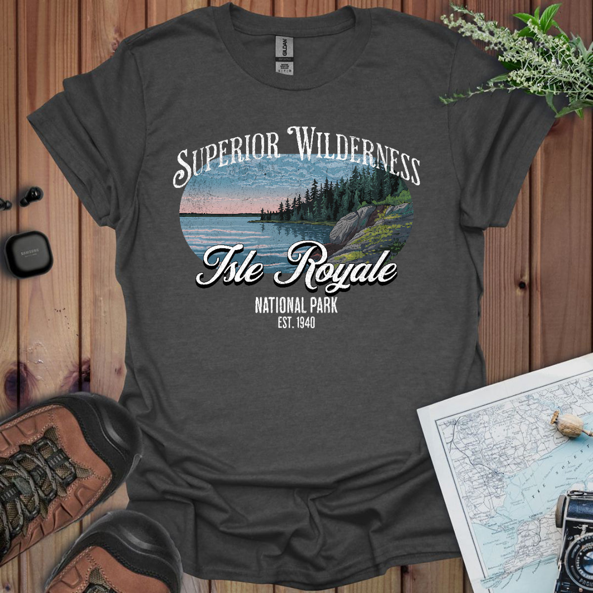 Isle Royale National Park Unisex Fit Soft T-Shirt Superior Wilderness Printify