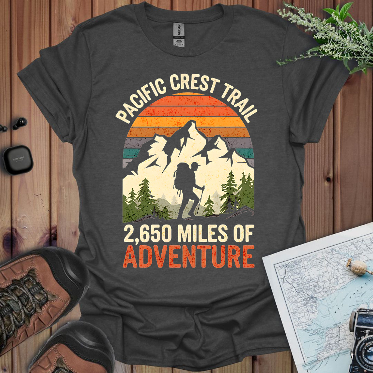 Pacific Crest Trail Unisex Fit Soft T-Shirt 2,650 Miles Of Adventure Printify