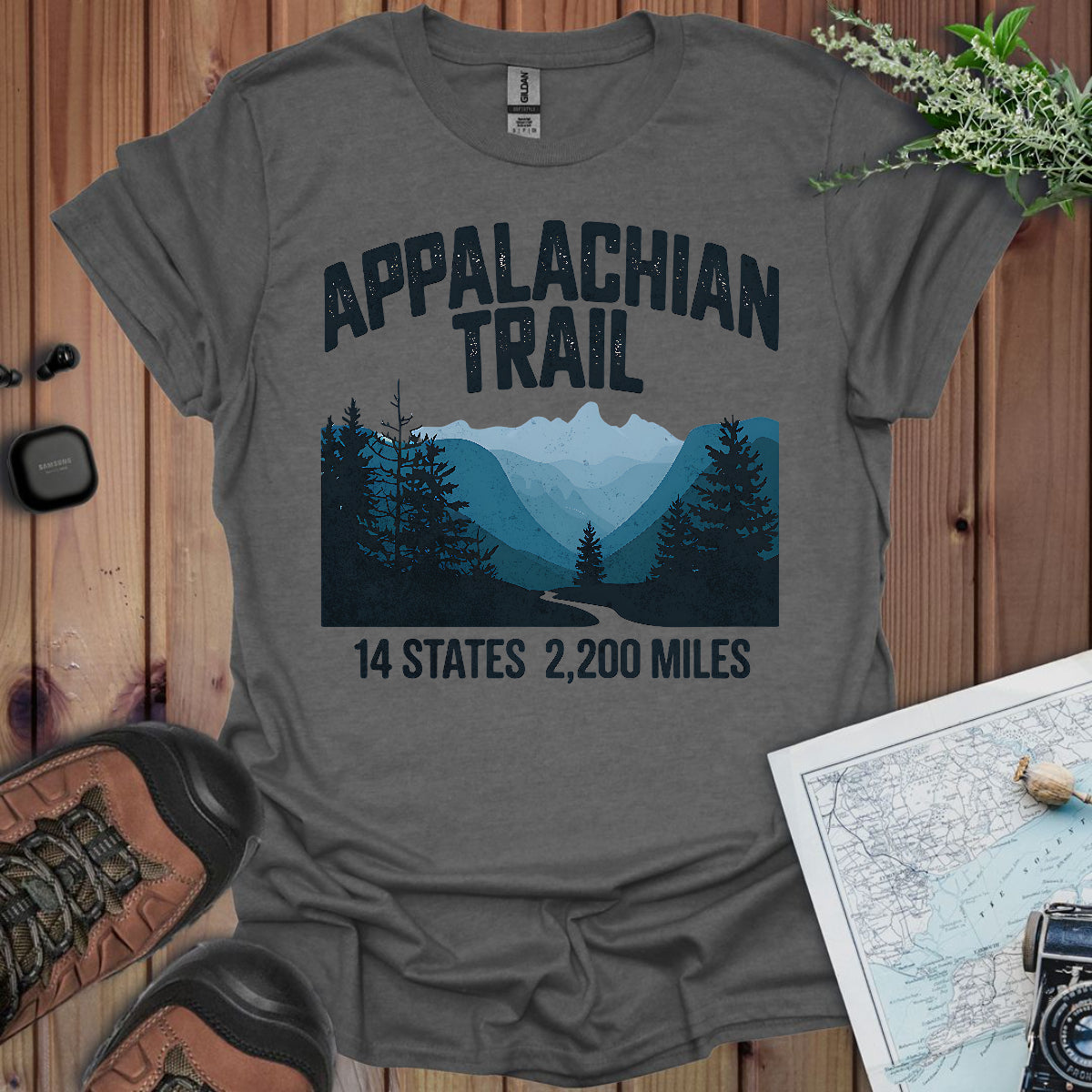 Appalachian Trail 14 States 2200 Miles Unisex Fit Soft T-Shirt Printify