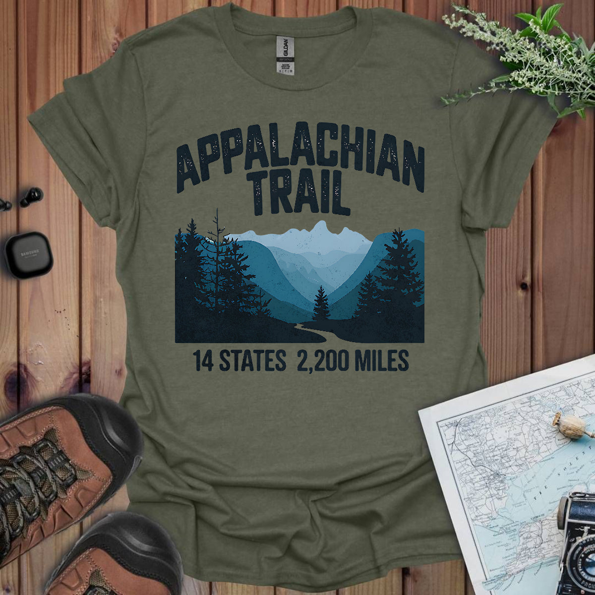 Appalachian Trail 14 States 2200 Miles Unisex Fit Soft T-Shirt Printify