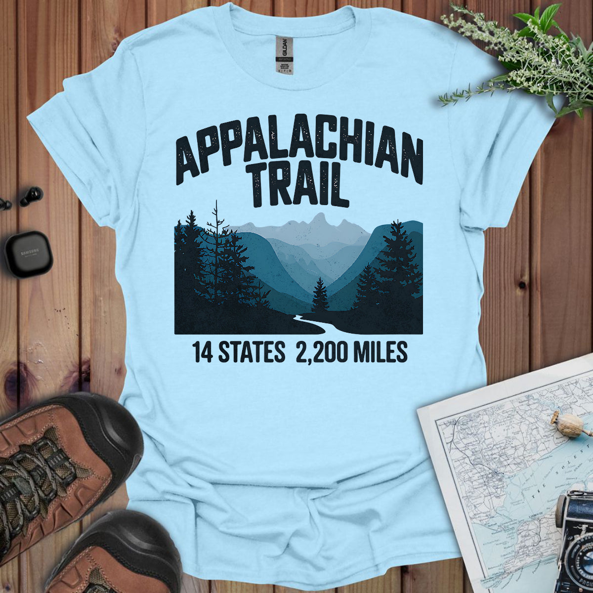Appalachian Trail 14 States 2200 Miles Unisex Fit Soft T-Shirt Printify
