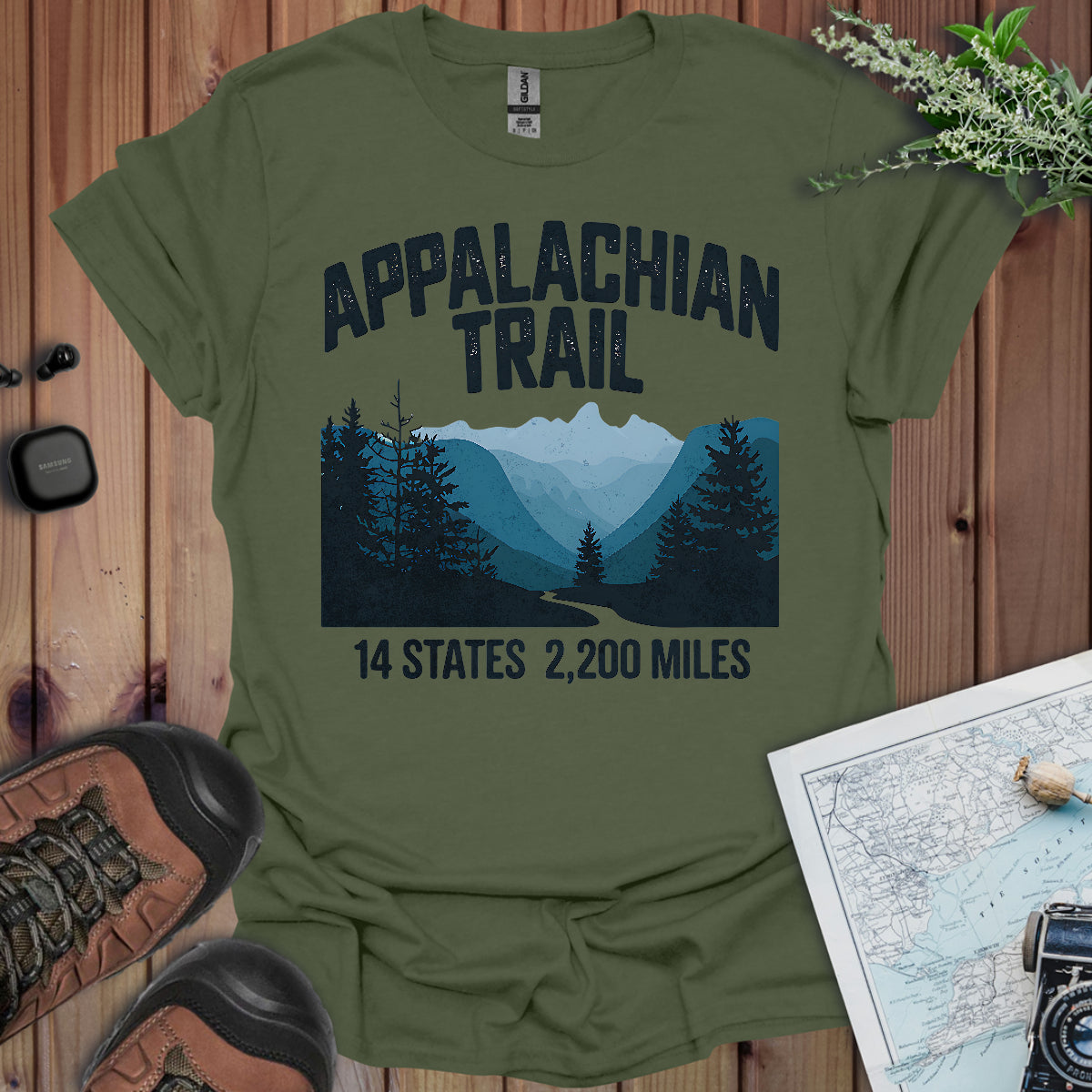 Appalachian Trail 14 States 2200 Miles Unisex Fit Soft T-Shirt Printify