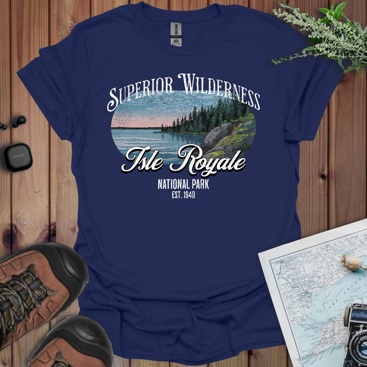 Isle Royale National Park Unisex Fit Soft T-Shirt Superior Wilderness Printify