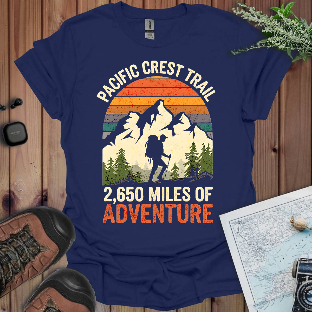 Pacific Crest Trail Unisex Fit Soft T-Shirt 2,650 Miles Of Adventure Printify