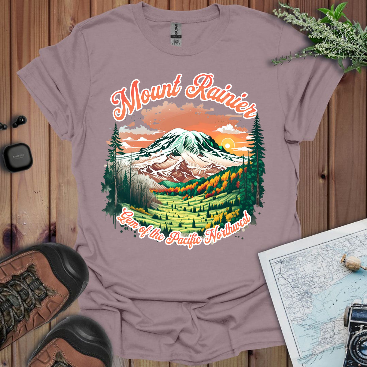 Mount Rainier National Park Unisex Fit Soft T-Shirt Gem of the Pacific Northwest Printify