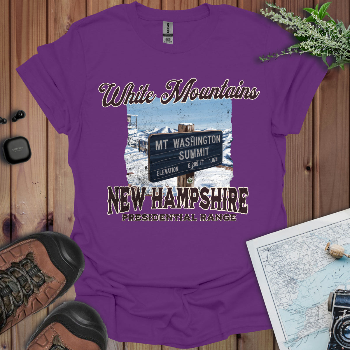 Mount Washington Sign Unisex Fit Soft T-Shirt New Hampshire Presidential Range Printify
