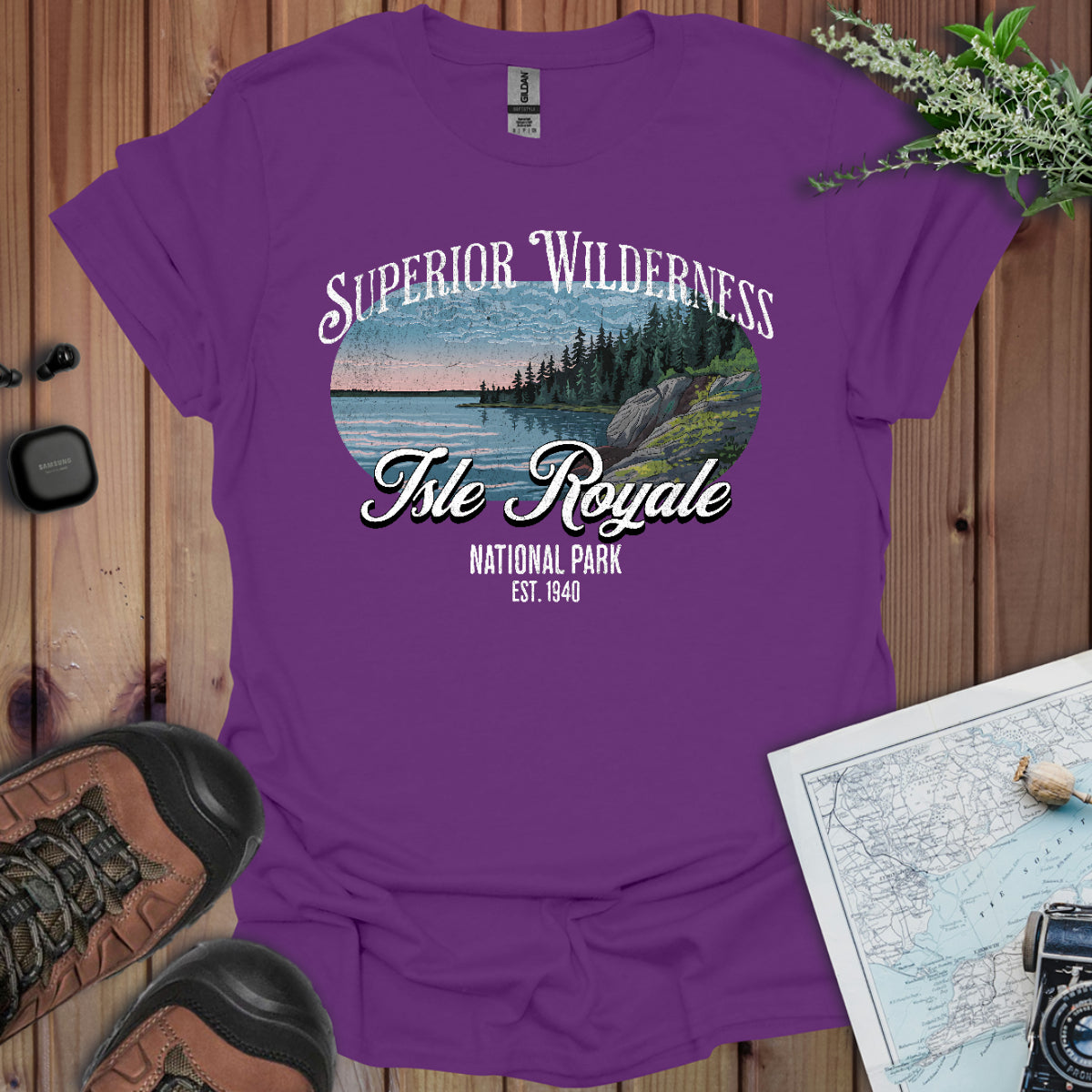 Isle Royale National Park Unisex Fit Soft T-Shirt Superior Wilderness Printify