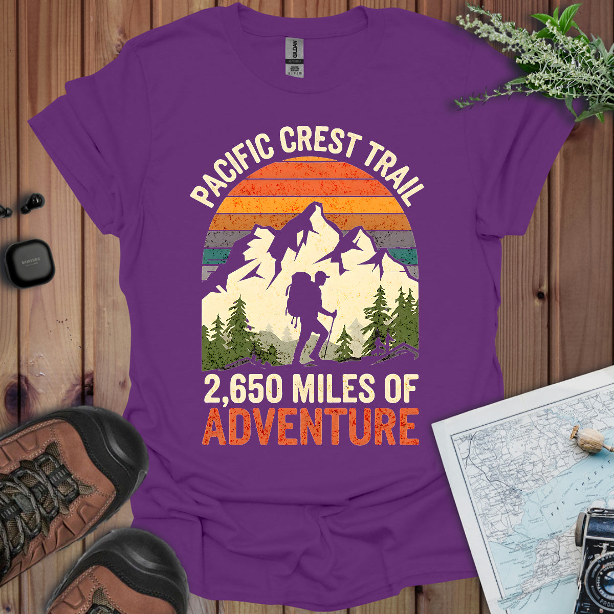 Pacific Crest Trail Unisex Fit Soft T-Shirt 2,650 Miles Of Adventure Printify