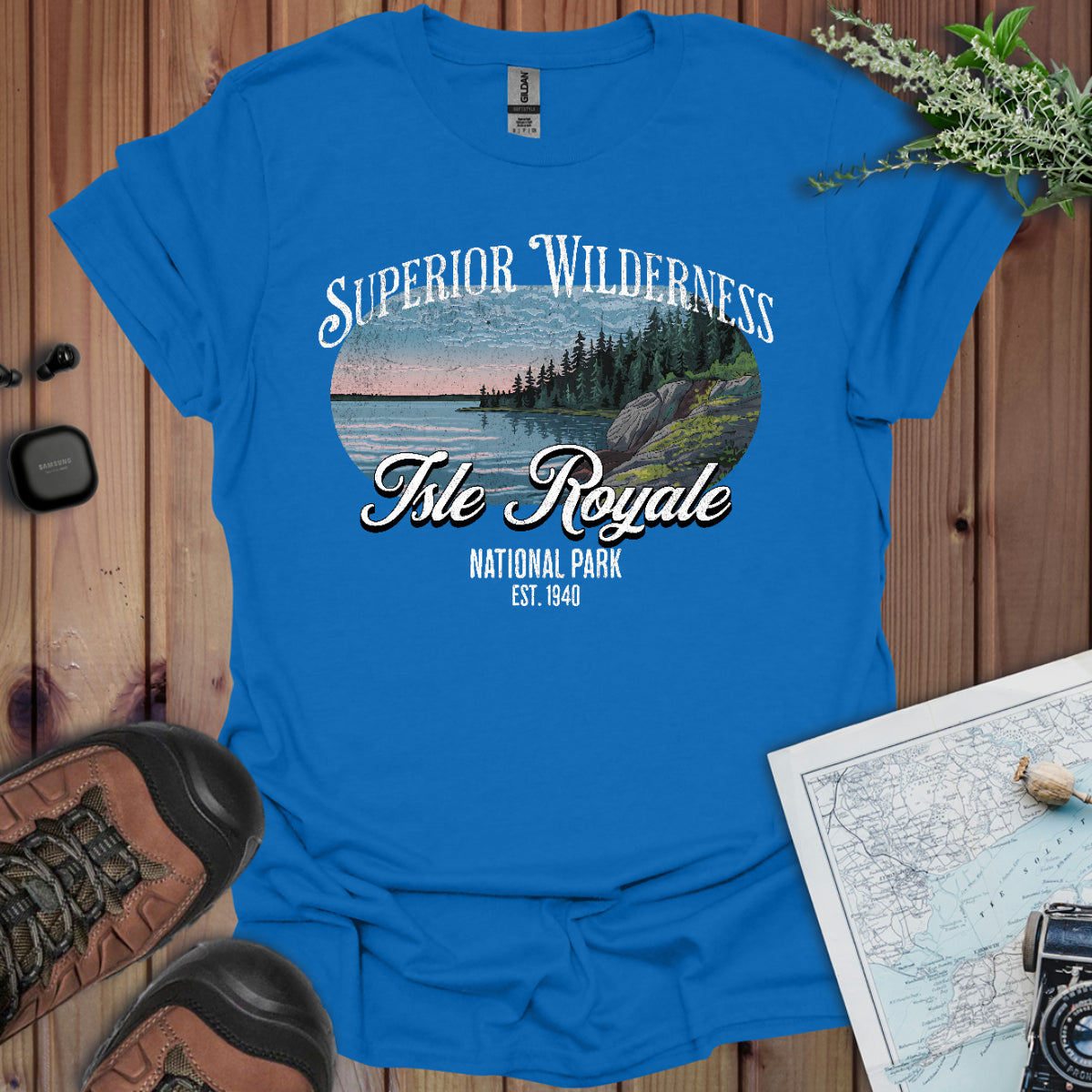 Isle Royale National Park Unisex Fit Soft T-Shirt Superior Wilderness Printify