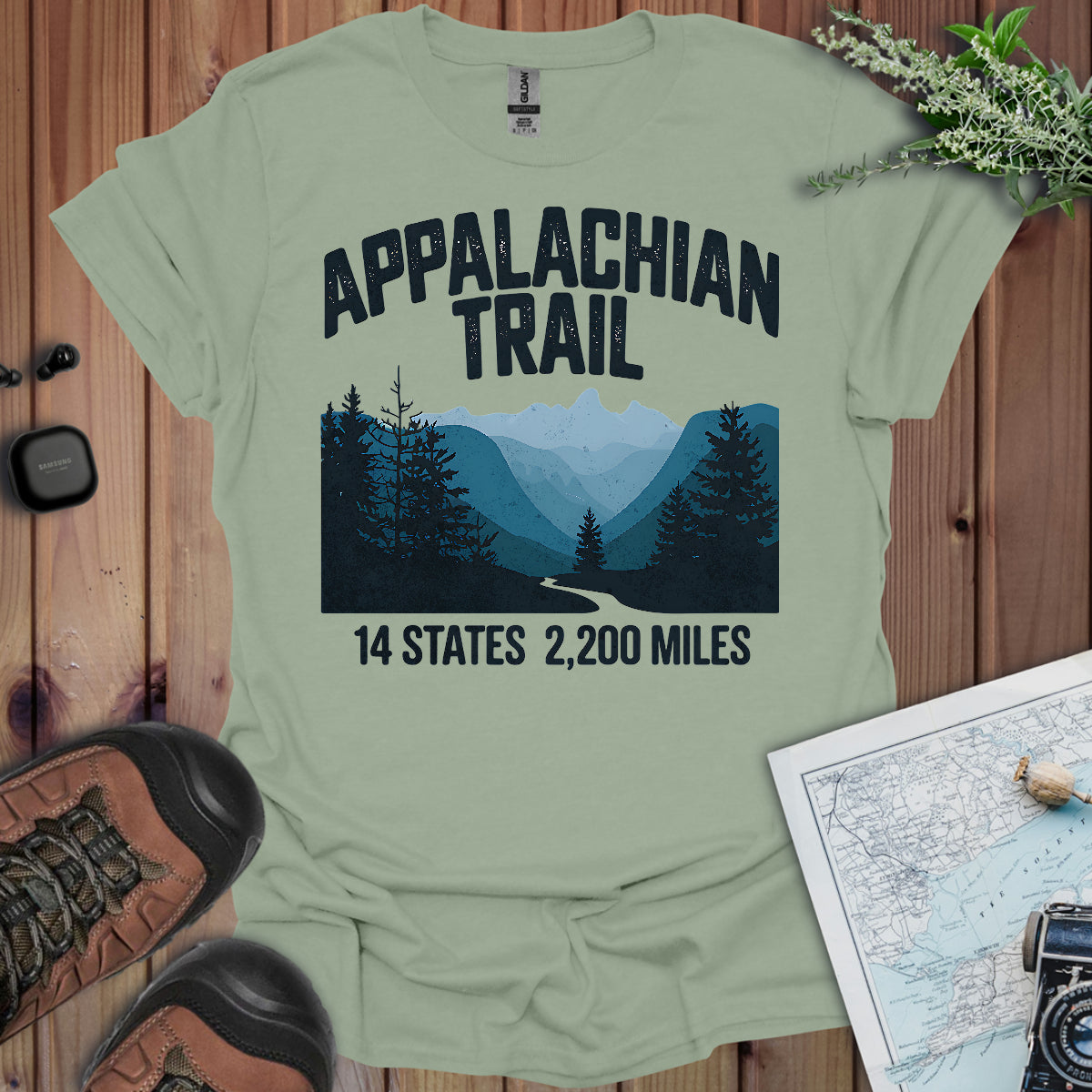 Appalachian Trail 14 States 2200 Miles Unisex Fit Soft T-Shirt Printify