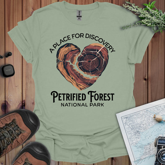 Petrified Forest National Park Unisex Fit Soft T-Shirt Heart Wood Printify