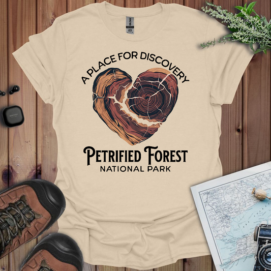 Petrified Forest National Park Unisex Fit Soft T-Shirt Heart Wood Printify
