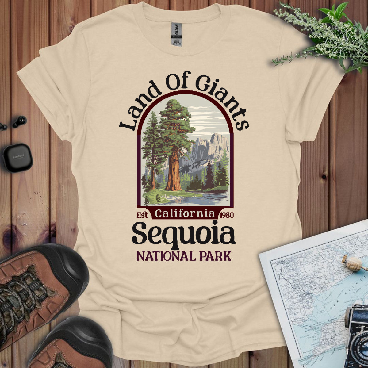 Sequoia National Park Unisex Fit Soft T- Shirt Land Of Giants Printify
