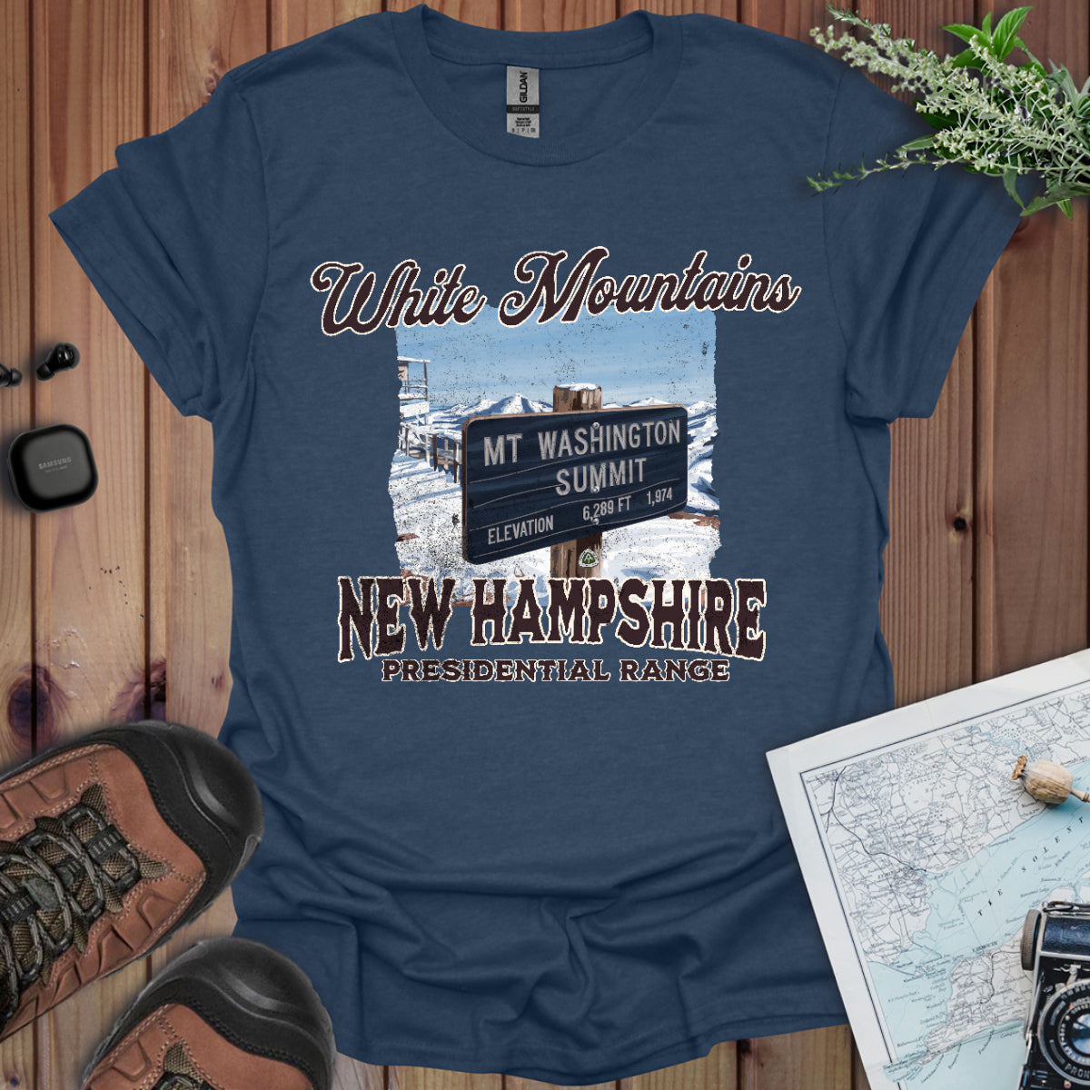 Mount Washington Sign Unisex Fit Soft T-Shirt New Hampshire Presidential Range Printify