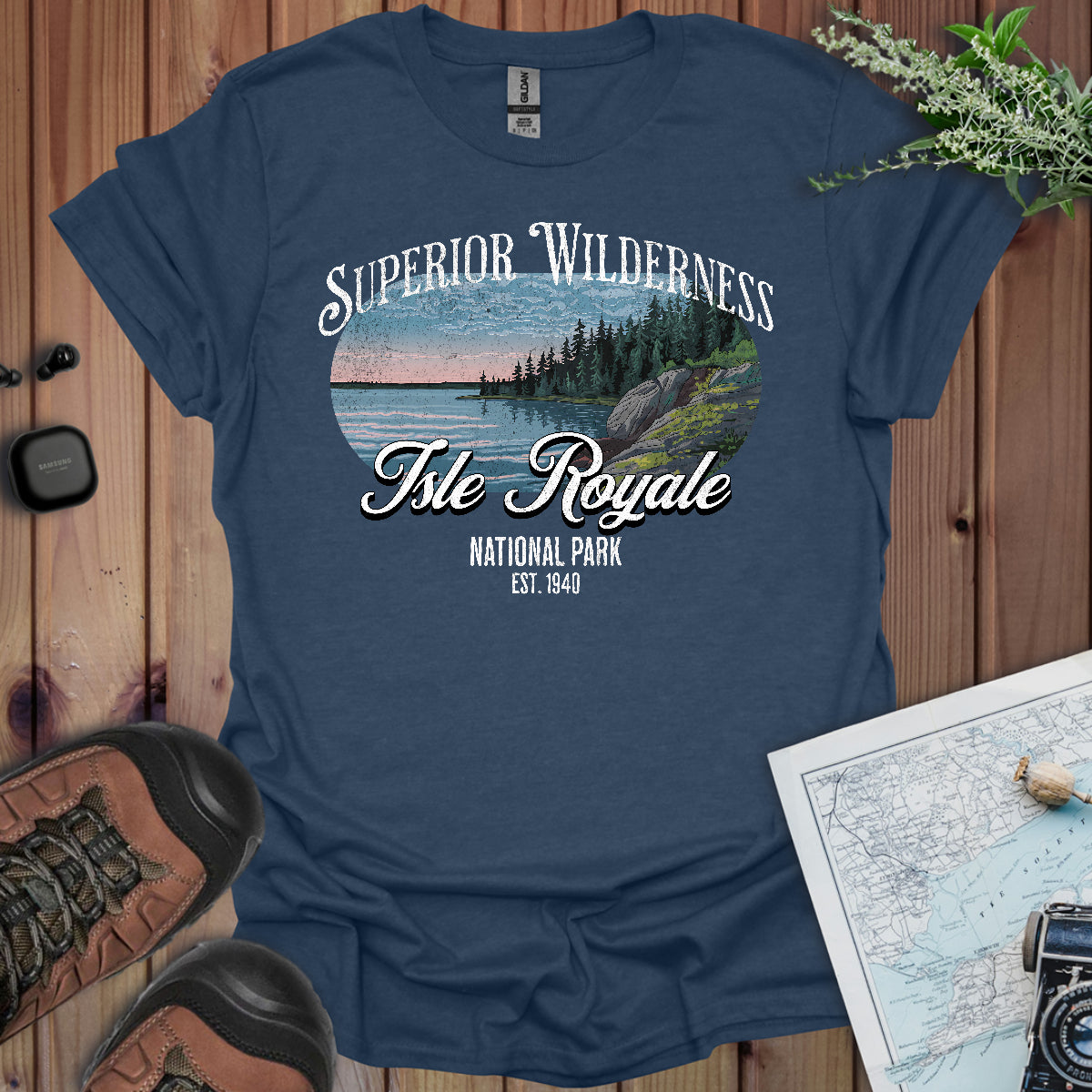 Isle Royale National Park Unisex Fit Soft T-Shirt Superior Wilderness Printify