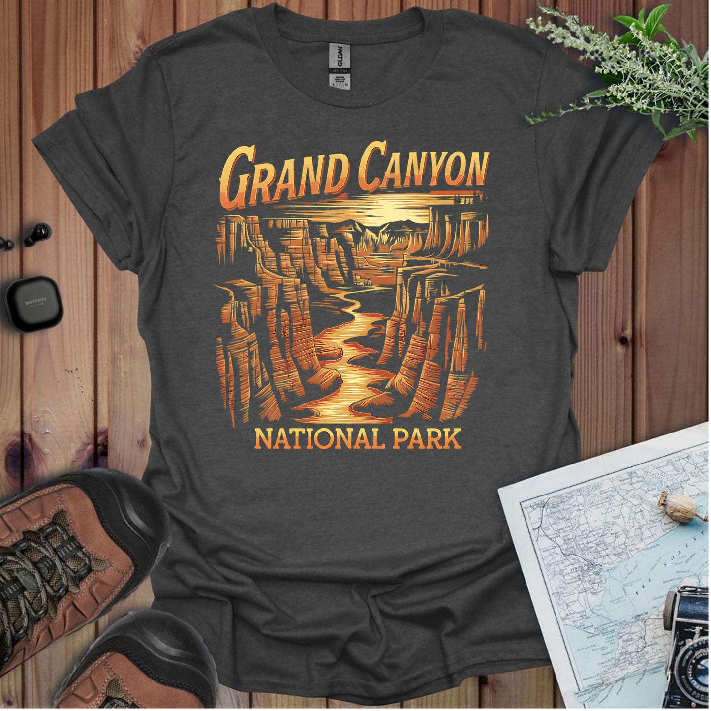 Grand Canyon National Park Unisex Fit Softstyle T-Shirt Canyon View Printify