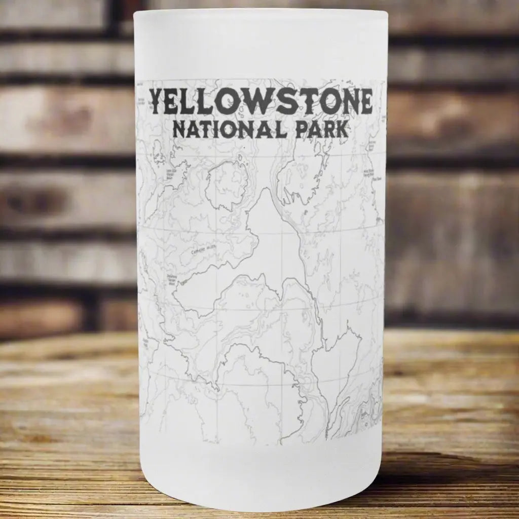 Yellowstone National Park Topographic Frosted Mug Stein - Park Service Apparel