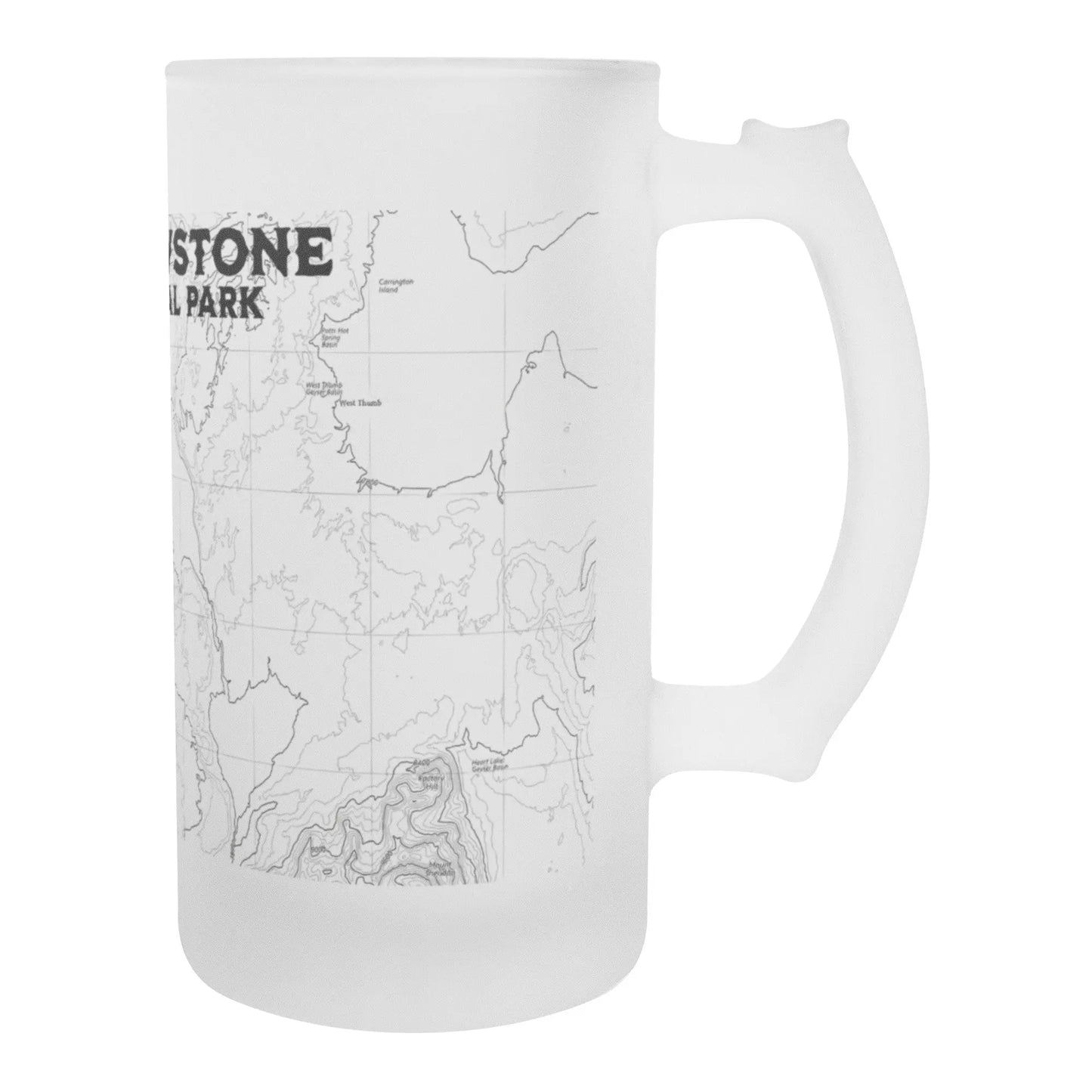 Yellowstone National Park Topographic Frosted Mug Stein - Park Service Apparel