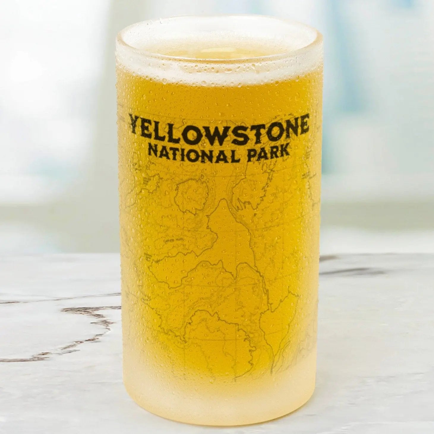 Yellowstone National Park Topographic Frosted Mug Stein - Park Service Apparel