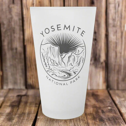 Yosemite National Park Frosted Pint Glass Valley Outling - Park Service Apparel
