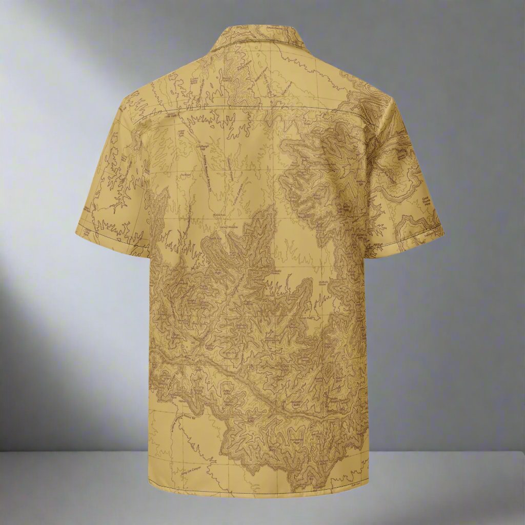 Grand Canyon National Park Topographic Unisex Button Up Shirt Park Service Apparel