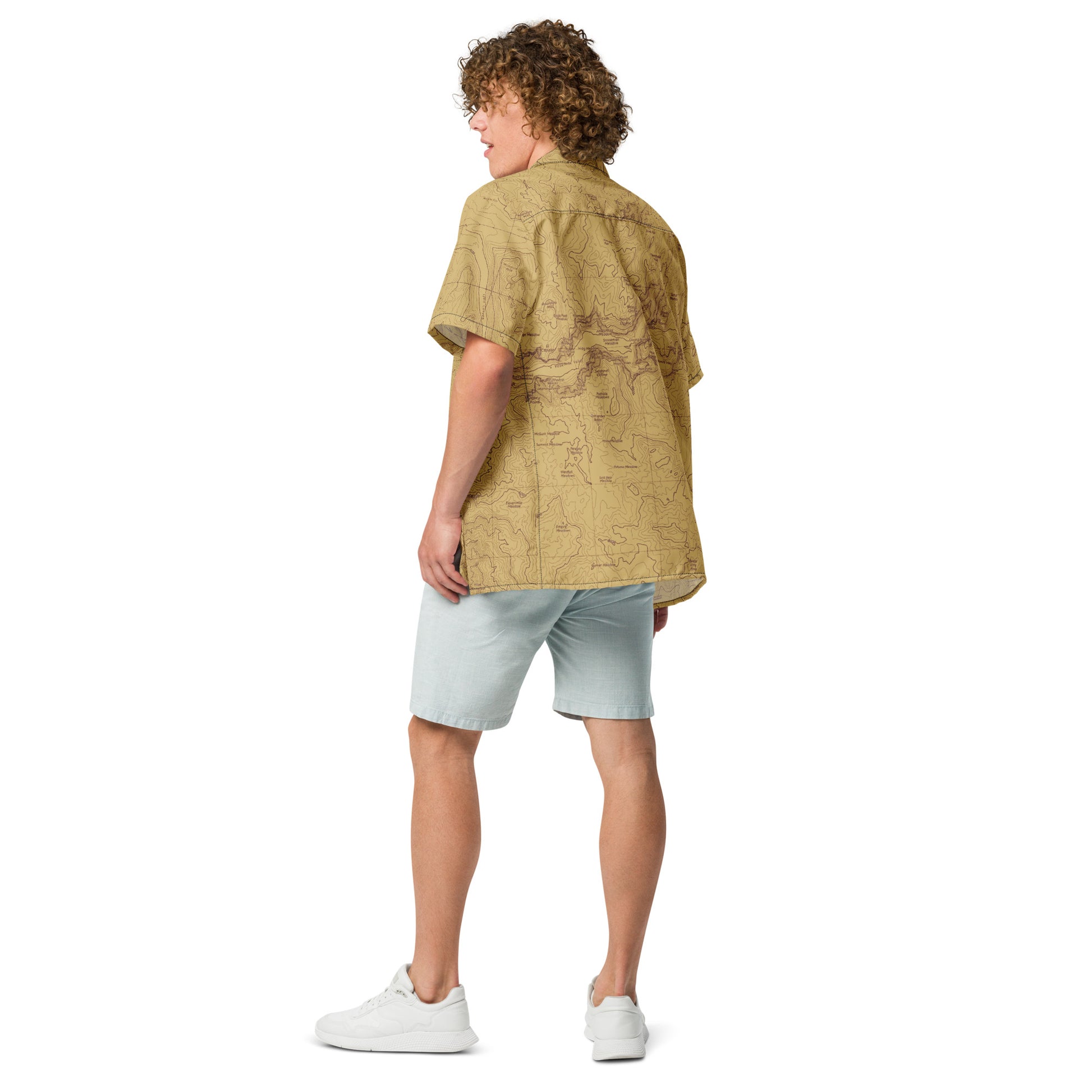 Yosemite National Park Topographic Button Short Sleeve Shirt Park Service Apparel