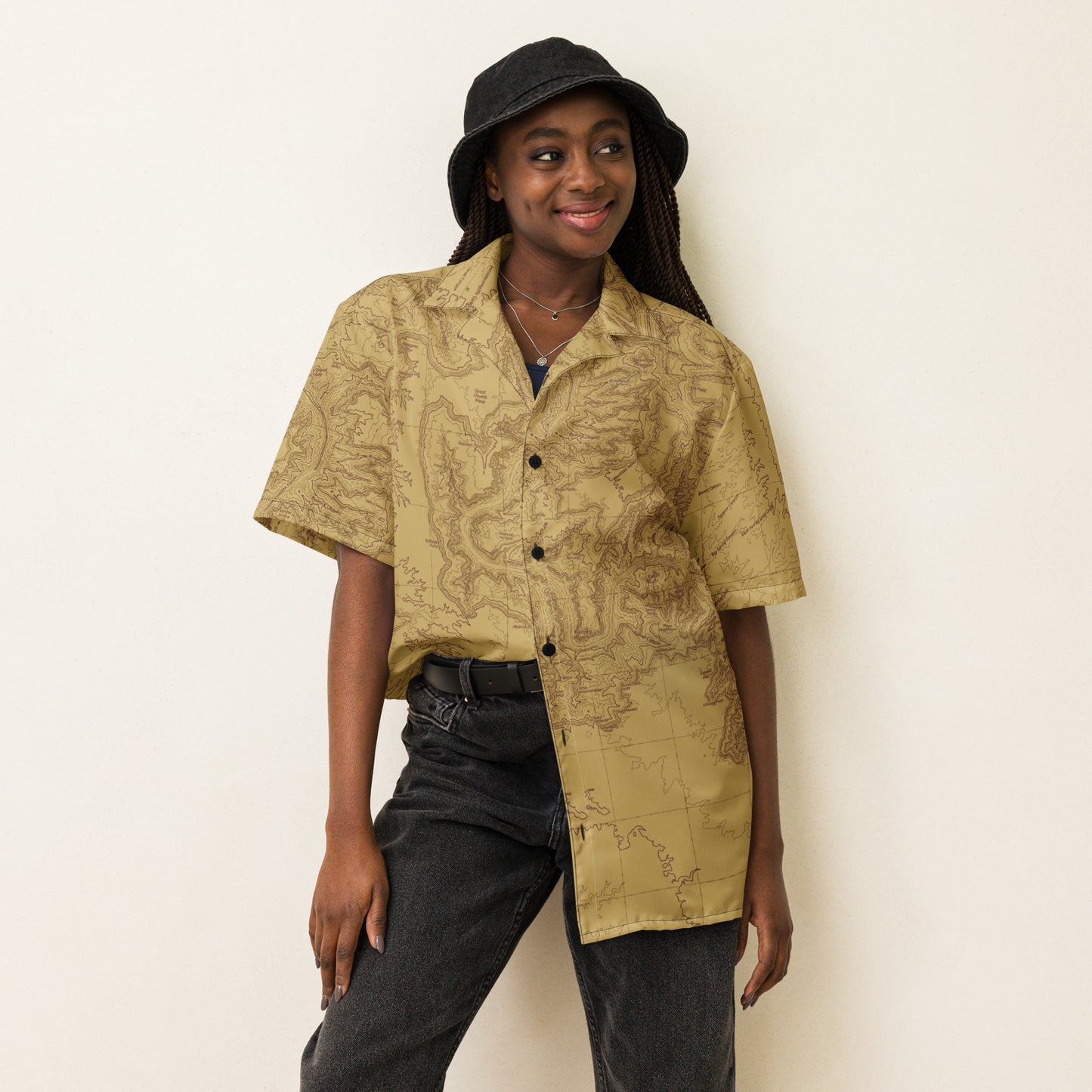 Grand Canyon National Park Topographic Unisex Button Up Shirt Park Service Apparel